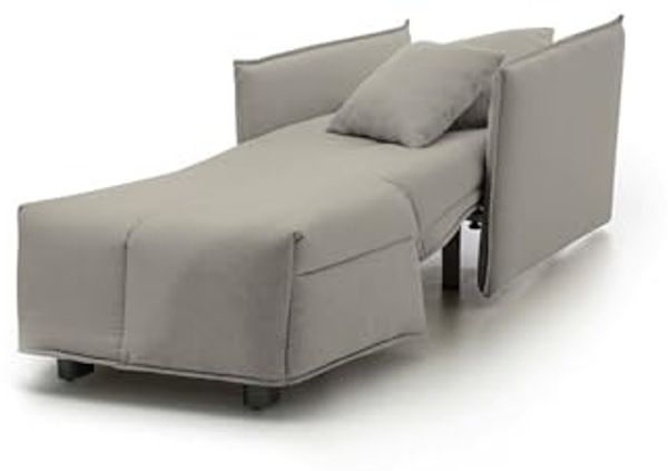Talamo Italia - Sessel Almerinda, Einzelsofa, Wohnzimmersessel mit Trolley-Öffnung, Standardarmlehnen, 100 % Made in Italy, 110 x 90 x 85 cm, Beige Bild 7