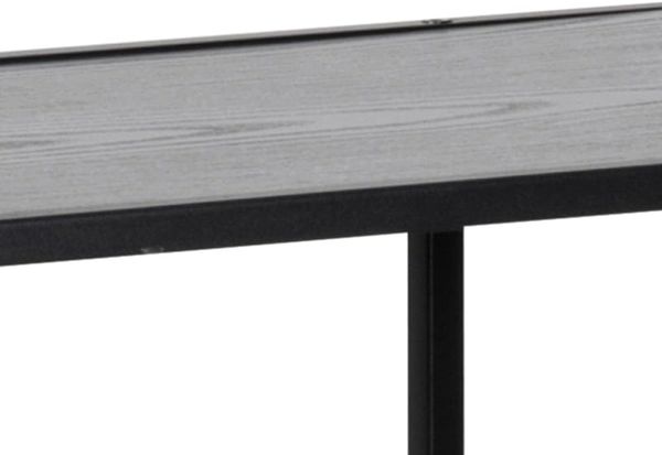 Bücherregal SEAFORD halbhoch Metall Esche Melamin schwarz Bild 7