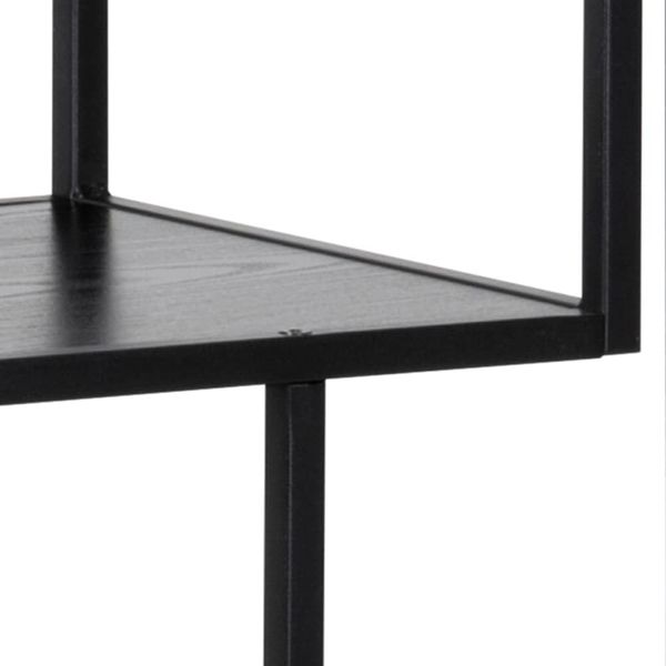Bücherregal SEAFORD halbhoch Metall Esche Melamin schwarz Bild 8