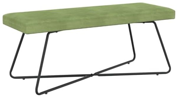 vidaXL Bank Uni Hellgrün 110 x 40 x 45 cm Samt 42038346