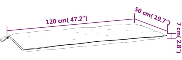 vidaXL Gartenbank-Auflage Taupe 120x50x7 cm Oxford-Gewebe 361591 Bild 7