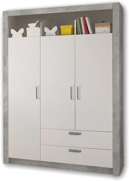 Bega 'Timo' Kleiderschrank beton/weiß 137 cm