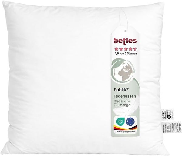 Federkissen ca. 45x45 cm waschbar Bezug Baumwolle beties „Publik“