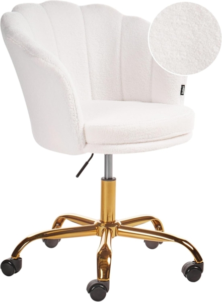 Bürostuhl Bouclé Weiß MONTICELLO