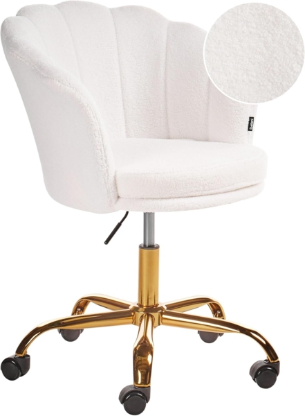 Bürostuhl Bouclé Weiß MONTICELLO