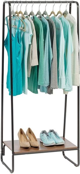 Iris Ohyama, Kleiderständer, Ankleidezimmer, Garderobenständer, Stabile Regale, Einfache Montage, Mehrzweck, Design, Büro, Eingang, Schlafzimmer, Wohnzimmer - Metal Garment rack - PI-B1 - Schwarz