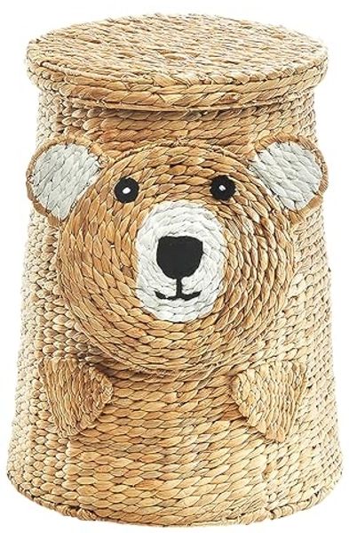 Kobolo Wäschekorb Aufbewahrung Korb BEAR - Wasserhyazinthe - natur