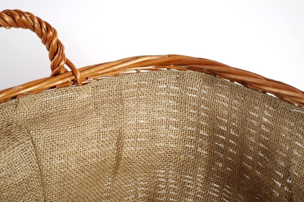 Kobolo Kaminholzkorb Holzkorb eckig gekochte Weide Leinen Gr 2 Bild 7