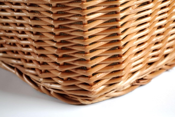 Kobolo Kaminholzkorb Holzkorb eckig gekochte Weide Leinen Gr 2 Bild 5