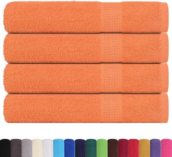 vidaXL Saunatücher FROGN 4 Stk. Orange 80x200 cm 360 g/m² 136912