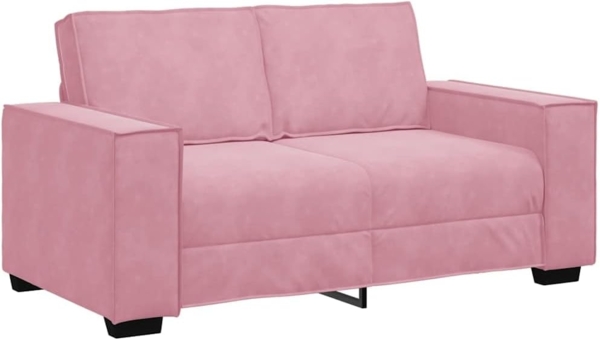 vidaXL 2-Sitzer-Sofa Rosa 120 cm Samt 4105013