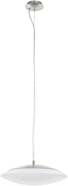 Eglo 97812 LED Pendelleuchte FRATTINA-C nickel-matt weiß Ø43,5cm H:150cm dimmbar mit Connect Funktion