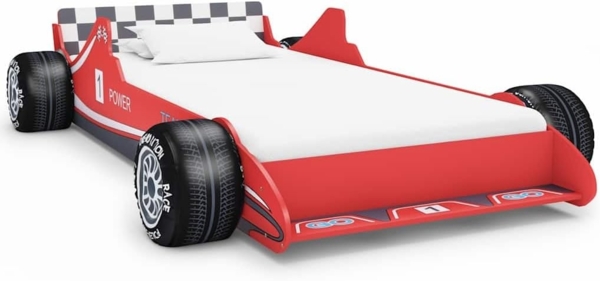Kinderbett im Rennwagen-Design 90x200 cm Rot Bild 1