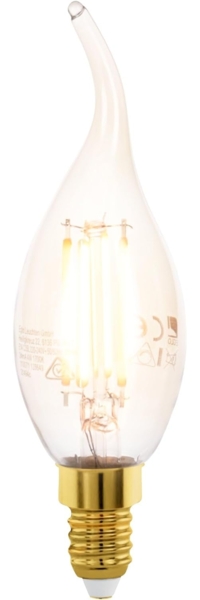 Eglo 110071 LED Filament Leuchtmittel E14 GOLDEN AGE L:12cm Ø:3. 5cm dimmbar 1700K