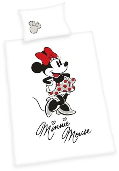 Minnie Mouse Bettwäsche für Mädchen 2tlg. Set Kinder 100 x 135 + 40 x 60 cm