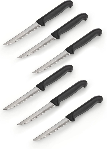 Buddy's Allzweckmesser Buddy Blades, rostfreier Stahl, mit Wellenschliff, für Rechts-/Linkshänder, 6-teilig