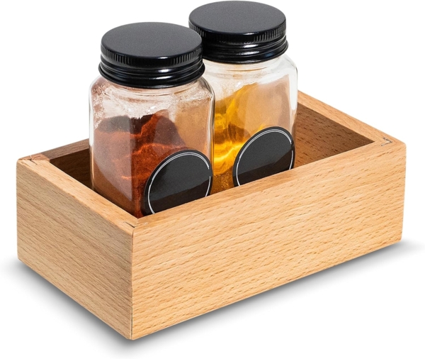 Creative Deco Tablett Holzbox Aufbewahrungsbox, Holzkiste Klein Ordnungsbox Organizer Box