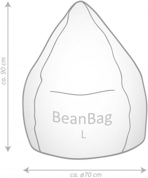 MAGMA Sitting Point only by BeanBag Brava L Sitzsack, ca. 70x90cm, großer Sitzsessel, Lounge-Sessel, Hülle bei 30°C waschbar, Made in Germany, anthrazit Bild 2