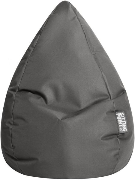 MAGMA Sitting Point only by BeanBag Brava L Sitzsack, ca. 70x90cm, großer Sitzsessel, Lounge-Sessel, Hülle bei 30°C waschbar, Made in Germany, anthrazit