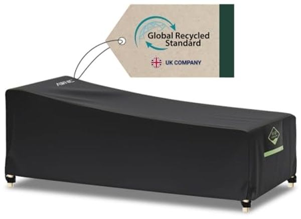 Awnic gartenliege Abdeckung wasserdicht, schutzhülle für sonnenliege Winterfest, abdeckhaube liegen, liegestuhl Auflage, gartenmöbel abdeckplane 200 x 75 x 40/70cm