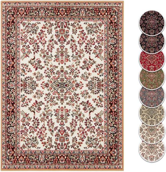 Kurzflor Orient Teppich Zabul - 180x260x0,8cm - senfgelb, creme