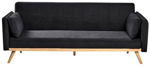 Schlafsofa ASAA Stoff Schwarz