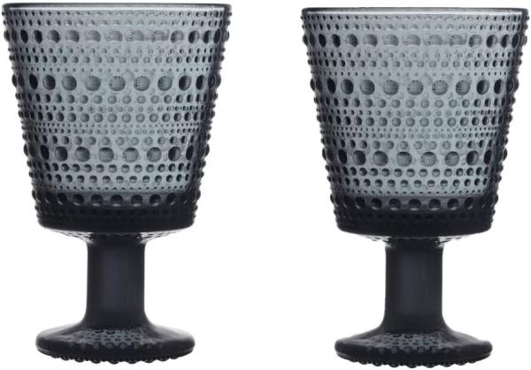 Iittala Kastehelmi Universalglas - 26cl - Dunkelgrau - 2 Stück 1057031