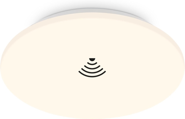 BRILONER – LED Deckenleuchte mit Bewegungsmelder, warmweißes Licht, Deckenlampe, Lampe 24W, 2600 Lumen, 350x60 mm (DxH), weiß