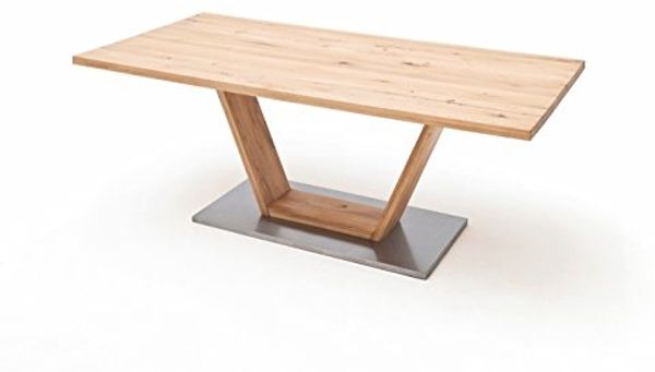Esstisch Greta II - Balkeneiche massiv, gerade Kante, 160x90 cm