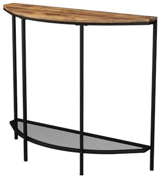 Konsolentisch Fyrk Eiche rustikal 92 x 81.5 cm mit offener Ablage Vicco