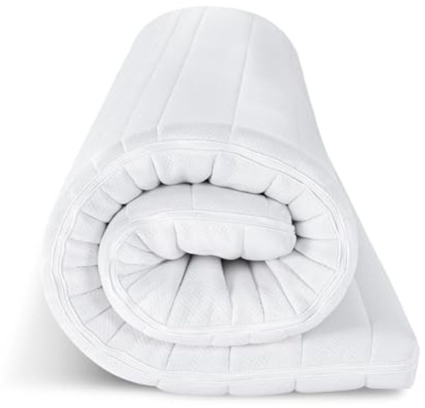 EGO HOME Matratzentopper 160x200 cm – 8cm Memory Foam Topper H2, Weicher, Premium Komfort-Topper mit Abnehmbarem & Waschbarem Bezug, Atmungsaktiv – Hochwertige Matratzenauflage für Boxspringbett Bett