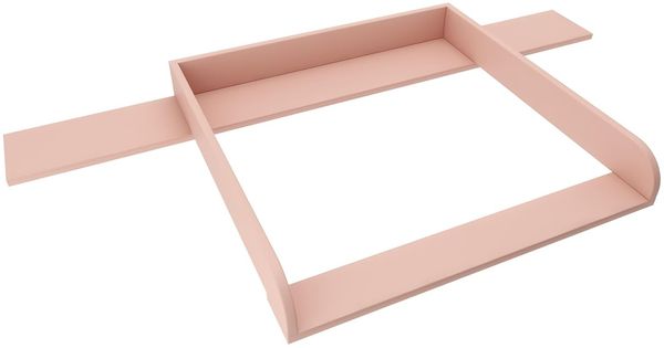 REGALIK Wickelaufsatz für Hemnes Kommode mit 8 Schubladen IKEA 78x80 cm - Abnehmbar Wickeltischaufsatz für Kommode in Rose - Abgeschlossen mit ABS Material 2mm mit Abgerundeten Frontplatten