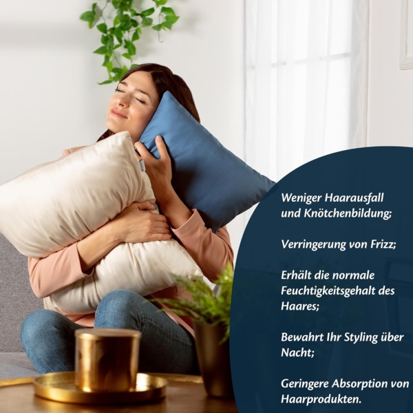 Kissenbezug 50x80 Mikrofaser Premium 2er Set Kissenhülle Deko für Kissen Bett/Sofa Stoff Superweicher Resistent Hypoallergen Anti-Milben Atmungsaktiv Kopfkissenbezug mit Verdecktem Zip Voll Waschbar Bild 3