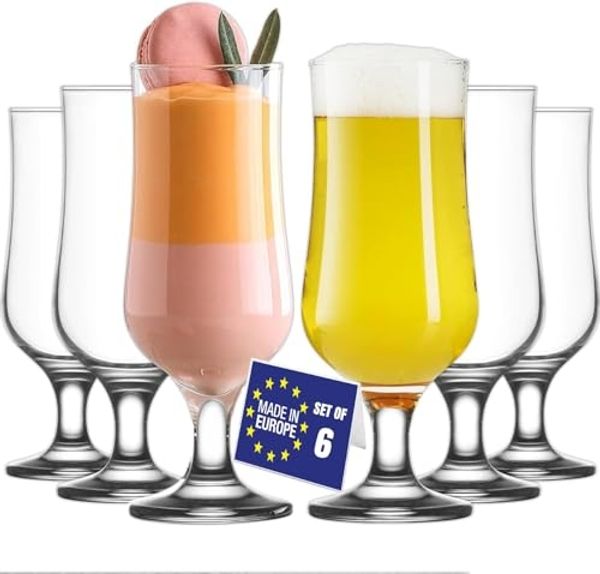 LAV Gläser-Set Nevakar Biergas, 6-tlg, Glas, 6er Set, 385ml, Feiner Glasrand, ideal für Bier, Cider und Mixgetränke