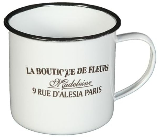Emaille Tasse 51222 Paris 350 ml Becher Email Kaffeebecher Kaffeetasse Teetasse