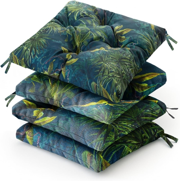 Bjird Stuhlkissen 45x45 cm - Wasserdichtes Gartenkissen für Stühle & Sessel, Wetterfest & Pflegeleicht - Dickes Sitzkissen 6 cm - Outdoor geeignet