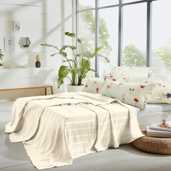 Wohndecke Sommerdecke "Trient", Erwin Müller, Baumwolle Uni Bild 4