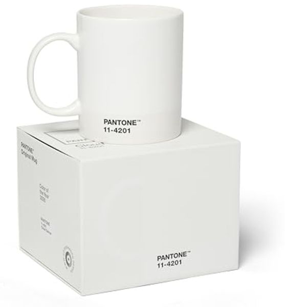 PANTONE Tasse Porzellan-Becher, Kaffeetasse, Farbe des Jahres 2026, Cloud Dancer, 11-4201