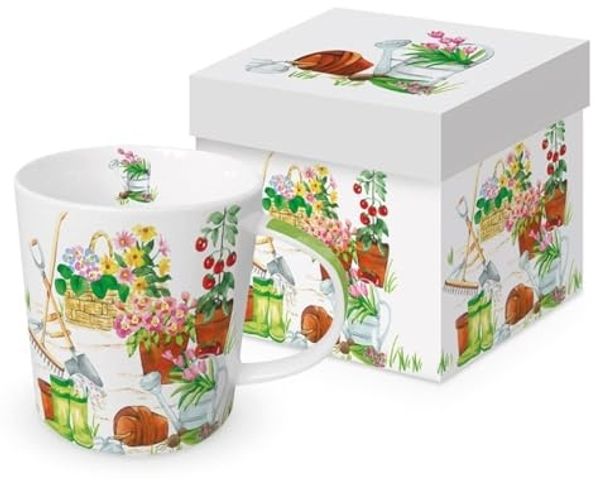Kaffeebecher Gartenarbeit