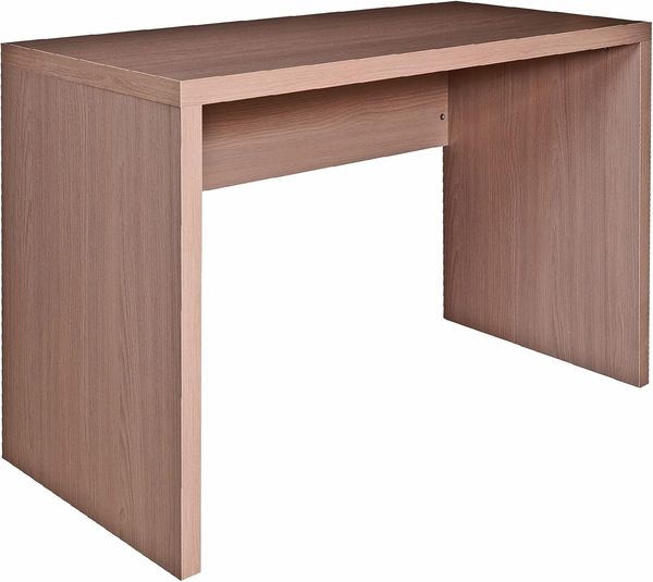 Dmora Linearer Schreibtisch für Büro und Arbeitszimmer, Minimaler Computertisch, Schreibtisch zum Arbeiten, Made in Italy, 123,5x55xh76 cm, Olmo Farbe