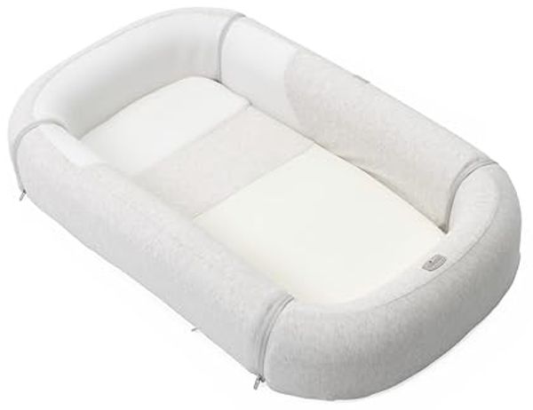Chicco Mommy Pod 3in1, Babynestchen Kuschelnest Neugeborene, 81x49 cm, Baby-Nestchen, 0-3 Monate zum Schlafen, 0-8 Monate für die Bauchlage, Bezug aus Bio-Baumwolle, maschinenwaschbar, Beige
