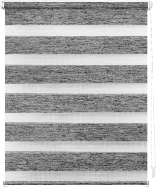 Lichtblick Sonnenschutzsysteme GmbH Doppelrollo Askersund 80 cm x 150 cm (BxL) Dunkelgrau modernes Duo Rollo mit aufregenden Designs; Klemm- und schraubbar; Lichtdurchlässig und blickdicht