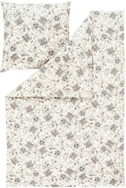 Estella Samt & Seide Flanell Bettwäsche Atelier Novara Creme 135x200+80x80