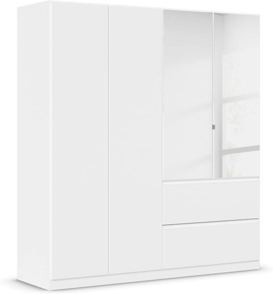 rauch Kleiderschrank, Drehtürenschrank COSTA, 4-türig, 2 Spiegeltüren, 2 Schubkästen, push-to-open, Alpinweiß, 181 x 197 x 54 cm