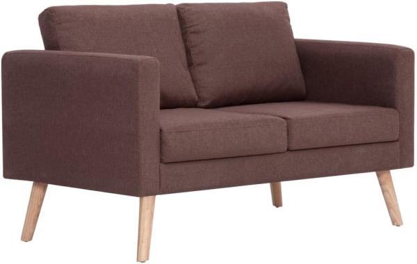 vidaXL 2-Sitzer-Sofa Stoff Braun [281353]