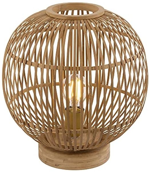 GLOBO Tischleuchte Wohnzimmer Tischlampe Schlafzimmer Dekoleuchte Bambus 15368T