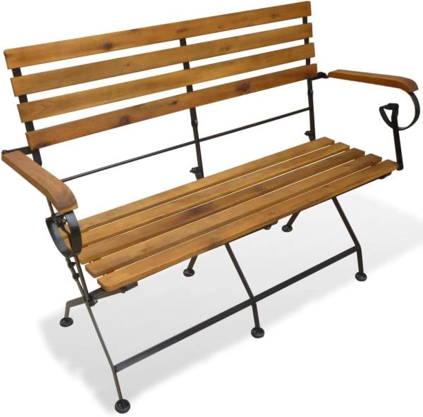 vidaXL Gartenbank Klappbar 112 cm Massivholz Akazie 43736