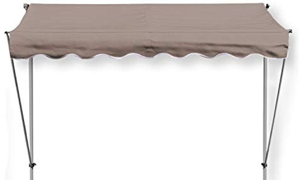 Grasekamp Klemmmarkise Ontario 205x130 cm Taupe Balkonmarkise höhenverstellbar von 200 cm – 320 cm