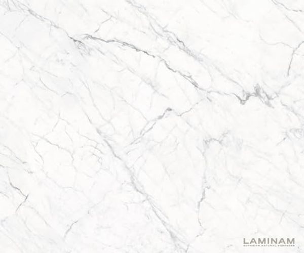 Outdoortisch Edge 300x100 cm Keramik Laminam® Statuarietto Weiß Kreuzgestell Rechteck Edelstahl Bild 5