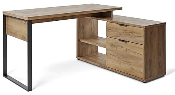 Jahnke Loop C 150 E Kerneiche/Anthrazit Schreibtisch, Engineered Wood, core Oak/Anthracite, One Size Bild 4